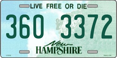NH license plate 3603372