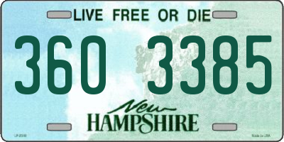 NH license plate 3603385