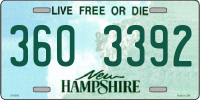 NH license plate 3603392