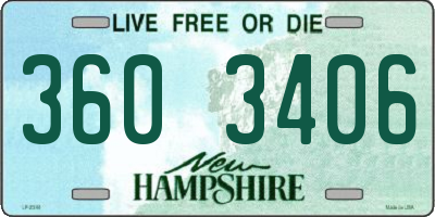 NH license plate 3603406