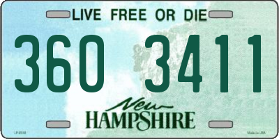 NH license plate 3603411