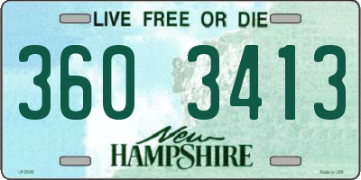 NH license plate 3603413