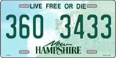 NH license plate 3603433