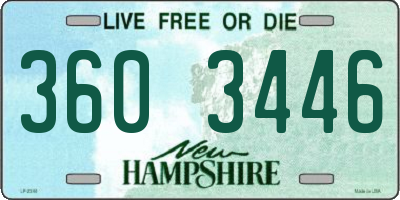 NH license plate 3603446
