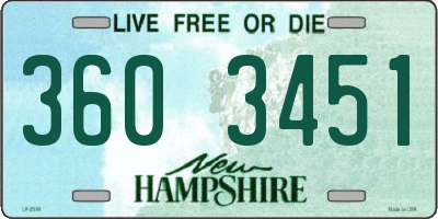 NH license plate 3603451