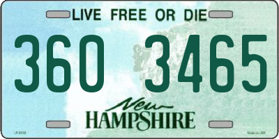 NH license plate 3603465