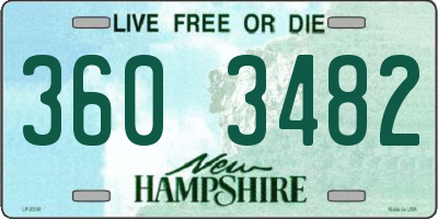 NH license plate 3603482
