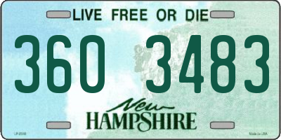 NH license plate 3603483