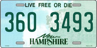 NH license plate 3603493