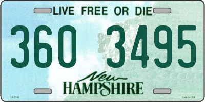 NH license plate 3603495