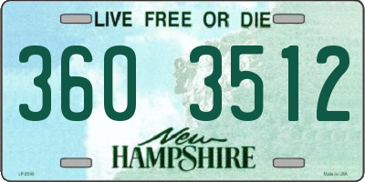 NH license plate 3603512