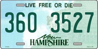 NH license plate 3603527