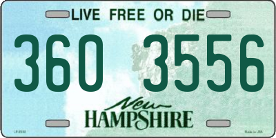 NH license plate 3603556