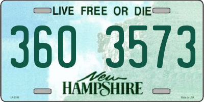 NH license plate 3603573