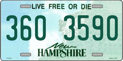 NH license plate 3603590