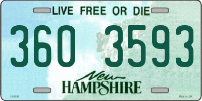 NH license plate 3603593
