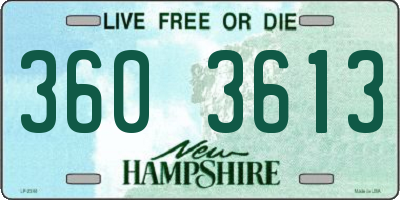 NH license plate 3603613