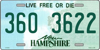 NH license plate 3603622