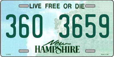 NH license plate 3603659