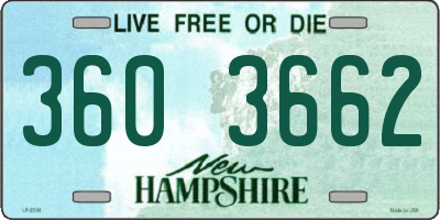 NH license plate 3603662