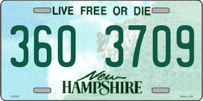 NH license plate 3603709