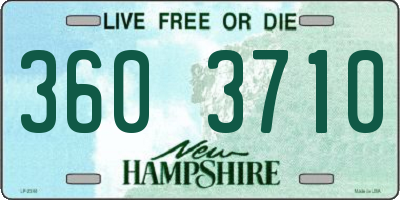 NH license plate 3603710