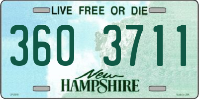NH license plate 3603711