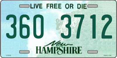 NH license plate 3603712
