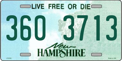 NH license plate 3603713