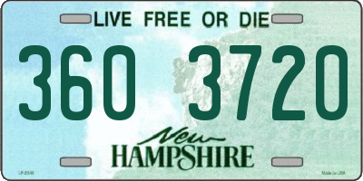 NH license plate 3603720