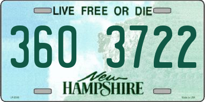 NH license plate 3603722