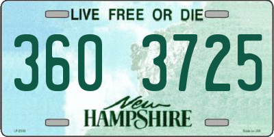 NH license plate 3603725