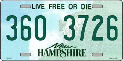 NH license plate 3603726