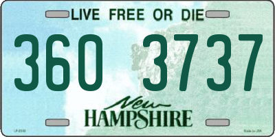 NH license plate 3603737