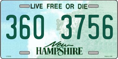 NH license plate 3603756