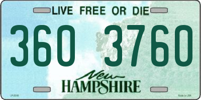 NH license plate 3603760
