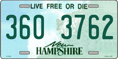 NH license plate 3603762