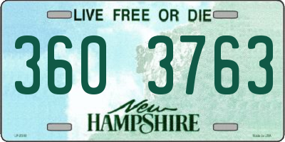 NH license plate 3603763