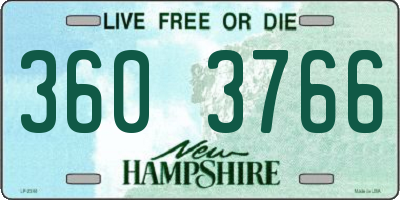 NH license plate 3603766