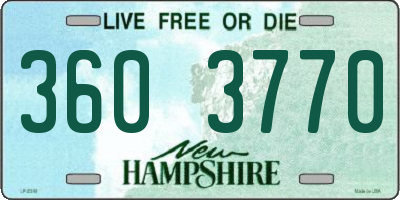 NH license plate 3603770