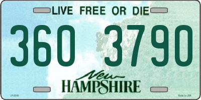NH license plate 3603790