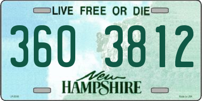 NH license plate 3603812