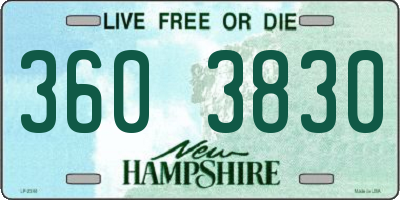 NH license plate 3603830