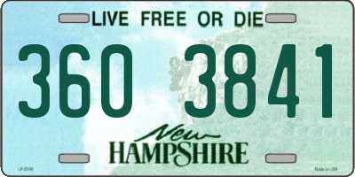 NH license plate 3603841