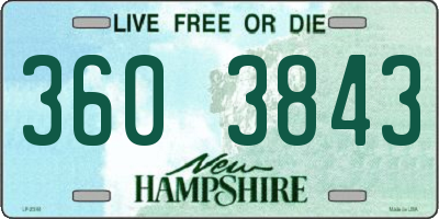 NH license plate 3603843