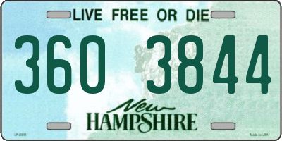 NH license plate 3603844