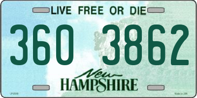 NH license plate 3603862