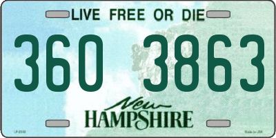 NH license plate 3603863