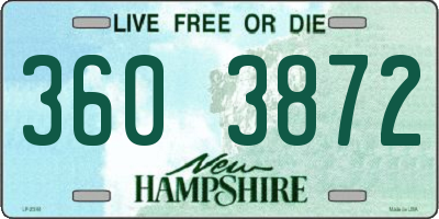NH license plate 3603872