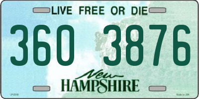 NH license plate 3603876